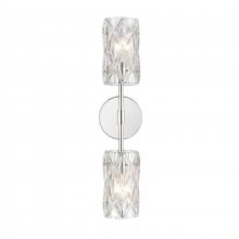  82195/2 - Forma de Crystal 21'' High 2-Light Sconce - Polished Chrome