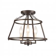  EC89693/3 - Joanie 13'' Wide 3-Light Semi Flush Mount - Old Bronze