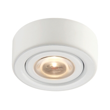  MLE-101-30 - Eco 1-Light Puck Light in White with Clear Glass Diffuser - Integrated LED