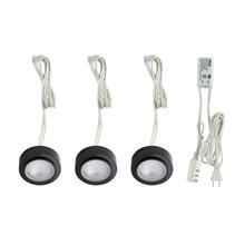  MZ413-5-31-K - Zee-Puk 3-light Kit w/xenon lamps, transf w/cord and plug. Frosted lens/Black.