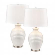 ELK Home Plus S0019-9472/S2 - Junia 28'' High 1-Light Table Lamp - Set of 2 White