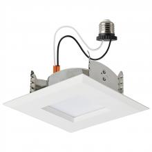  S11820R1 - 6.7 Watt LED Downlight Retrofit; 4 Inches; CCT Selectable; Square; White Finish; 120 Volt