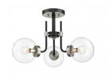  477-3SF-MB-BN - 3 Light Semi Flush Mount