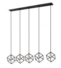  478-5L-MB-BN - 5 Light Linear Chandelier