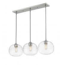  486P10-3L-BN - 3 Light Linear Chandelier