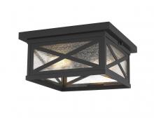  583F-BK - 2 Light Outdoor Flush Mount