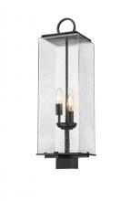  592PHBS-BK - 3 Light Outdoor Post Mount Fixture