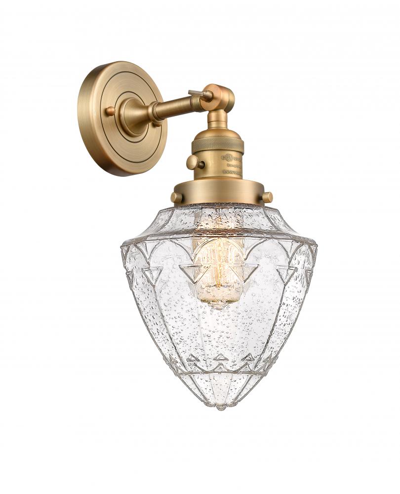 Bullet - 1 Light - 7 inch - Brushed Brass - Sconce