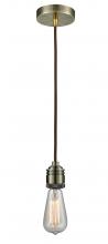  100AB-10BR-2AB - Winchester - 1 Light - 2 inch - Antique Brass - Cord hung - Mini Pendant