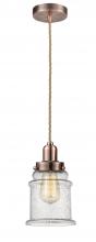  100AC-10RE-0H-AC-G184 - Whitney - 1 Light - 8 inch - Antique Copper - Cord hung - Mini Pendant