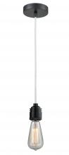  100BK-10W-2BK - Winchester - 1 Light - 2 inch - Matte Black - Cord hung - Mini Pendant