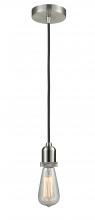  100SN-10BK-0SN - Whitney - 1 Light - 2 inch - Satin Nickel - Cord hung - Mini Pendant