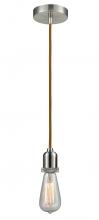  100SN-10CR-0SN - Whitney - 1 Light - 2 inch - Satin Nickel - Cord hung - Mini Pendant