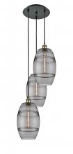 Innovations Lighting 113B-3P-BAB-G557-8SM - Vaz - 3 Light - 15 inch - Black Antique Brass - Cord Hung - Multi Pendant