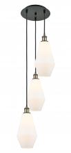 Innovations Lighting 113B-3P-BAB-G651-7 - Cindyrella - 3 Light - 14 inch - Black Antique Brass - Cord Hung - Multi Pendant