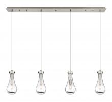  124-451-1P-SN-G451-5CL - Owego - 4 Light - 49 inch - Brushed Satin Nickel - Linear Pendant