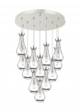  126-451-1P-PN-G451-5CL - Owego - 12 Light - 24 inch - Polished Nickel - Multi Pendant