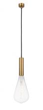  198-1P-BB-BB125LED - Edison - 1 Light - 5 inch - Brushed Brass - Cord hung - Mini Pendant