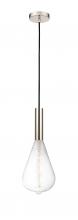  198-1P-PN-BB164LED - Edison - 1 Light - 7 inch - Polished Nickel - Cord hung - Mini Pendant