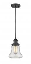  201C-BK-G192 - Bellmont - 1 Light - 6 inch - Matte Black - Cord hung - Mini Pendant