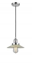  201C-PC-G2 - Halophane - 1 Light - 9 inch - Polished Chrome - Cord hung - Mini Pendant