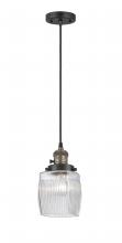  201CSW-BAB-G302 - Colton - 1 Light - 6 inch - Black Antique Brass - Cord hung - Mini Pendant