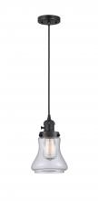  201CSW-BK-G192 - Bellmont - 1 Light - 6 inch - Matte Black - Cord hung - Mini Pendant