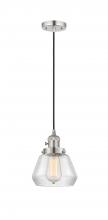  201CSW-PN-G172 - Fulton - 1 Light - 7 inch - Polished Nickel - Cord hung - Mini Pendant