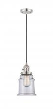  201CSW-PN-G182 - Canton - 1 Light - 6 inch - Polished Nickel - Cord hung - Mini Pendant