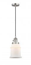  201CSW-SN-G181 - Canton - 1 Light - 6 inch - Brushed Satin Nickel - Cord hung - Mini Pendant