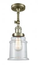  201F-AB-G182 - Canton - 1 Light - 6 inch - Antique Brass - Semi-Flush Mount