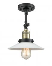  201F-BAB-G1 - Halophane - 1 Light - 9 inch - Black Antique Brass - Semi-Flush Mount