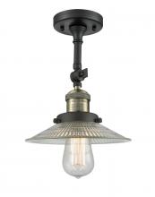  201F-BAB-G2 - Halophane - 1 Light - 9 inch - Black Antique Brass - Semi-Flush Mount