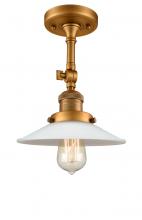  201F-BB-G1 - Halophane - 1 Light - 9 inch - Brushed Brass - Semi-Flush Mount