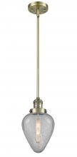  201S-AB-G165 - Geneseo - 1 Light - 7 inch - Antique Brass - Stem Hung - Mini Pendant