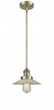  201S-AB-G2 - Halophane - 1 Light - 9 inch - Antique Brass - Stem Hung - Mini Pendant