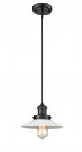  201S-BK-G1 - Halophane - 1 Light - 9 inch - Matte Black - Stem Hung - Mini Pendant