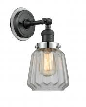  203BK-BPPC-HRPC-G142 - Chatham - 1 Light - 7 inch - Matte Black - Sconce