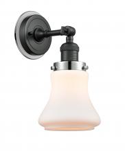  203BK-BPPC-HRPC-G191 - Bellmont - 1 Light - 7 inch - Matte Black - Sconce