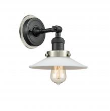  203BK-BPSN-HRSN-G1 - Halophane - 1 Light - 9 inch - Matte Black - Sconce