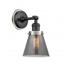  203BK-BPSN-HRSN-G63 - Cone - 1 Light - 6 inch - Matte Black - Sconce