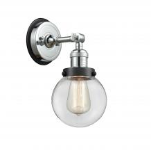  203PC-BPBK-HRBK-G202-6 - Beacon - 1 Light - 6 inch - Polished Chrome - Sconce