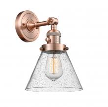  203SW-AC-G44 - Cone - 1 Light - 8 inch - Antique Copper - Sconce