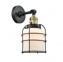  203SW-BAB-G51-CE-LED - Bell Cage - 1 Light - 6 inch - Black Antique Brass - Sconce