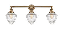  205-BB-G664-7 - Bullet - 3 Light - 34 inch - Brushed Brass - Bath Vanity Light