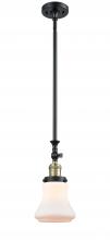  206-BAB-G191 - Bellmont - 1 Light - 6 inch - Black Antique Brass - Stem Hung - Mini Pendant