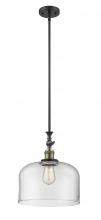  206-BAB-G72-L - Bell - 1 Light - 12 inch - Black Antique Brass - Stem Hung - Mini Pendant