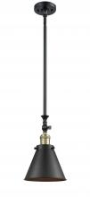  206-BAB-M13-BK - Appalachian - 1 Light - 8 inch - Black Antique Brass - Stem Hung - Mini Pendant