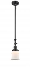  206-BK-G181S - Canton - 1 Light - 5 inch - Matte Black - Stem Hung - Mini Pendant