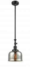  206-BK-G78 - Bell - 1 Light - 8 inch - Matte Black - Stem Hung - Mini Pendant